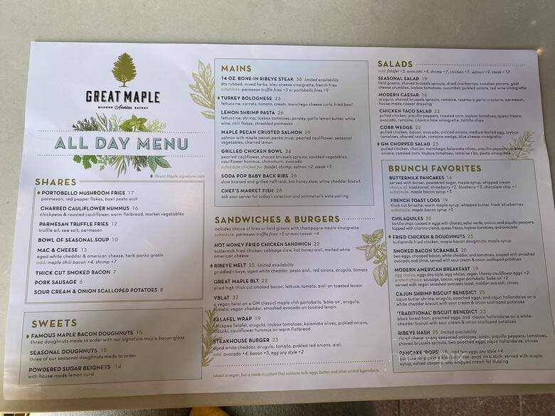 Great Maple - Pasadena, CA menu_pic