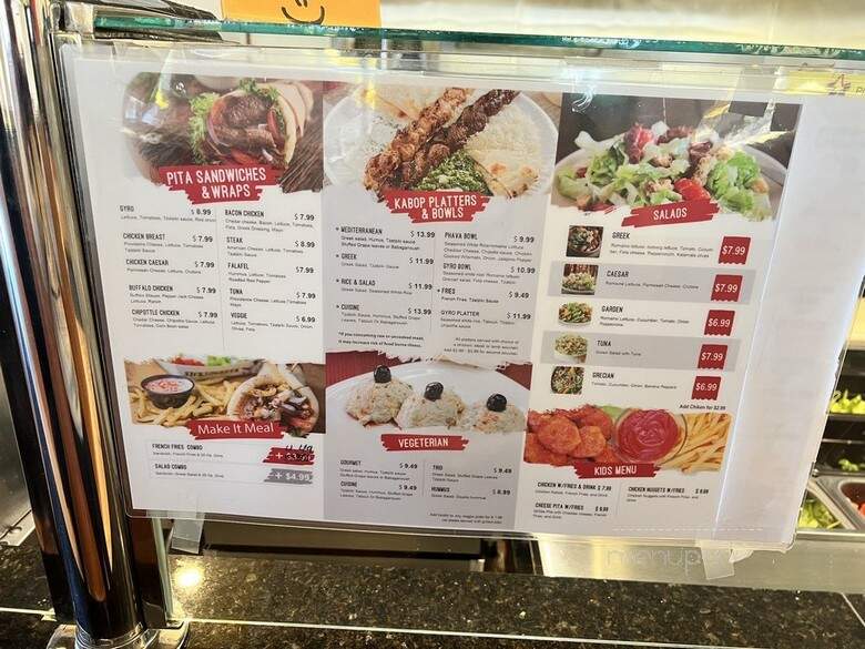 Greek Cuisine - Durham, NC menu_pic