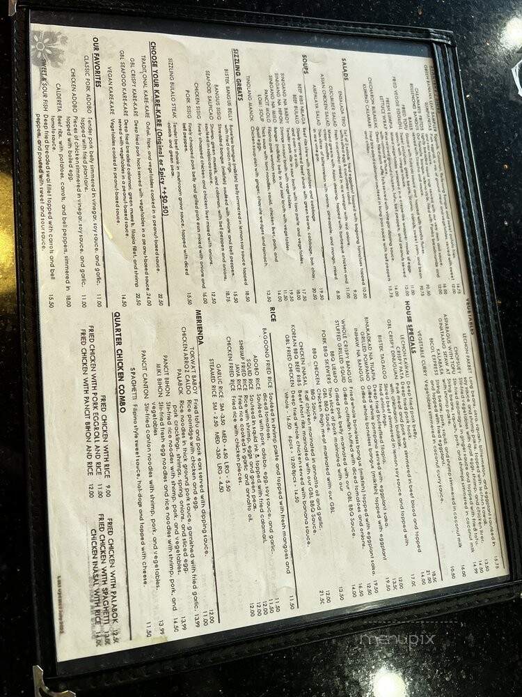 Green Banana Leaf At South St - Artesia, CA menu_pic