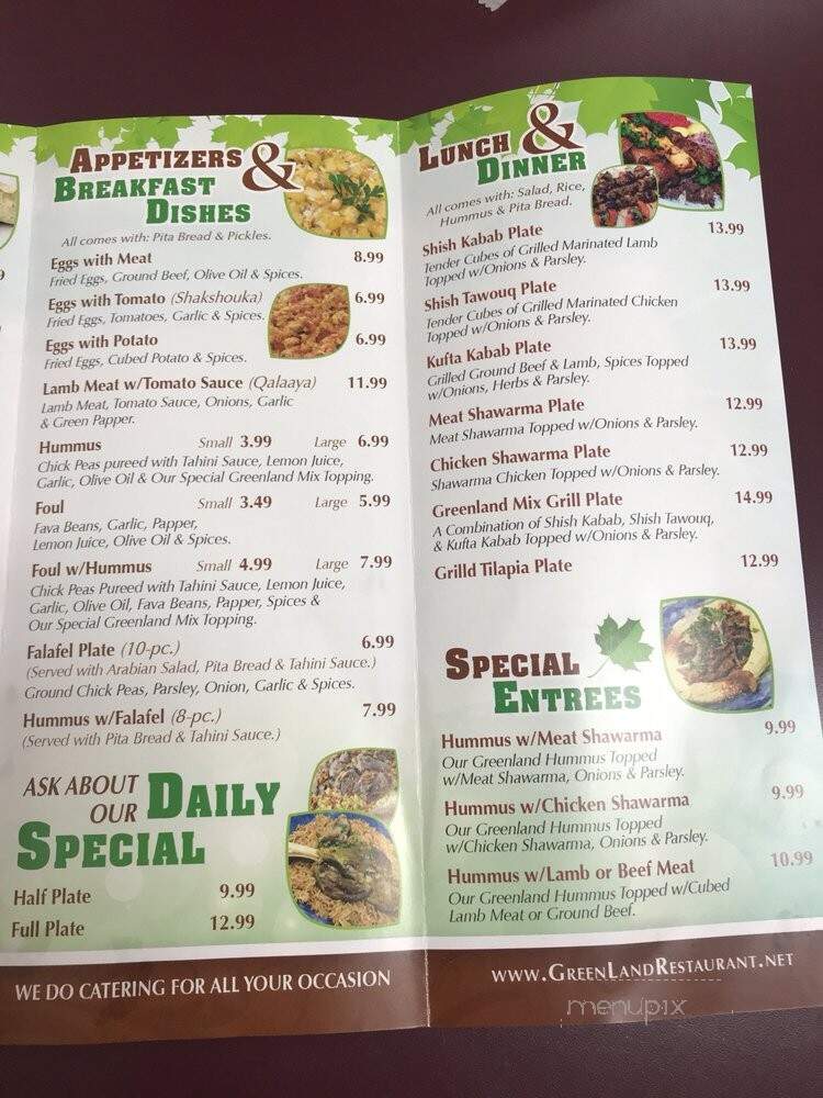Greenland Restaurant - Tampa, FL menu_pic
