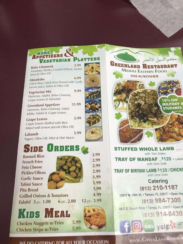 Greenland Restaurant - Tampa, FL menu_pic