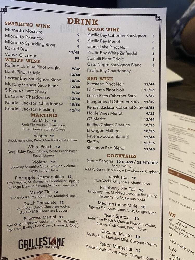 Grillestone - Old Bridge Township, NJ menu_pic