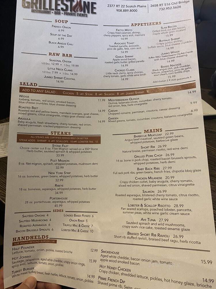Grillestone - Old Bridge Township, NJ menu_pic