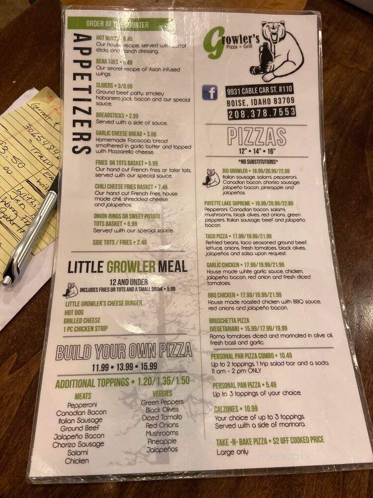 Growler's Pizza Grill - Boise, ID