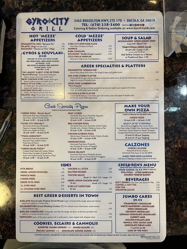 Gyro City Grill - Dacula, GA menu_pic