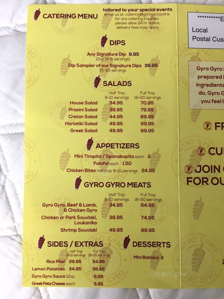Gyro Gyro - Hartsdale, NY menu_pic