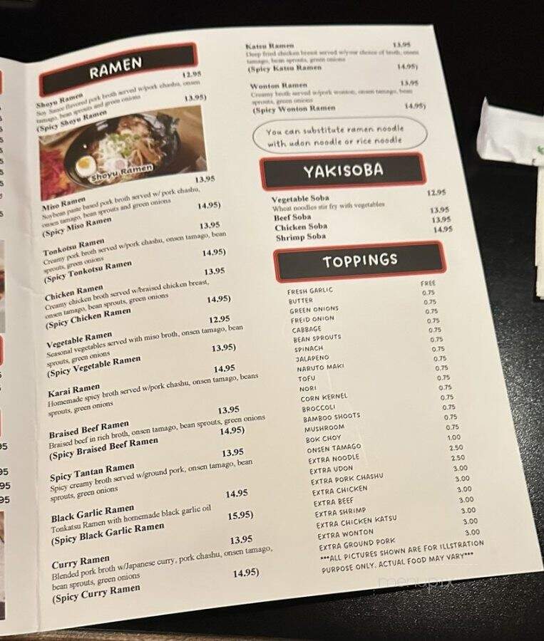 Haru Ramen - Clearfield, UT menu_pic