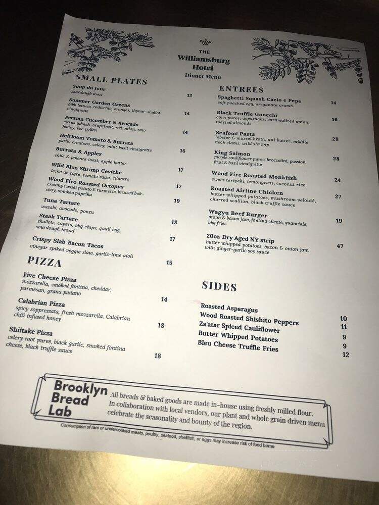 Harvey - Brooklyn, NY menu_pic
