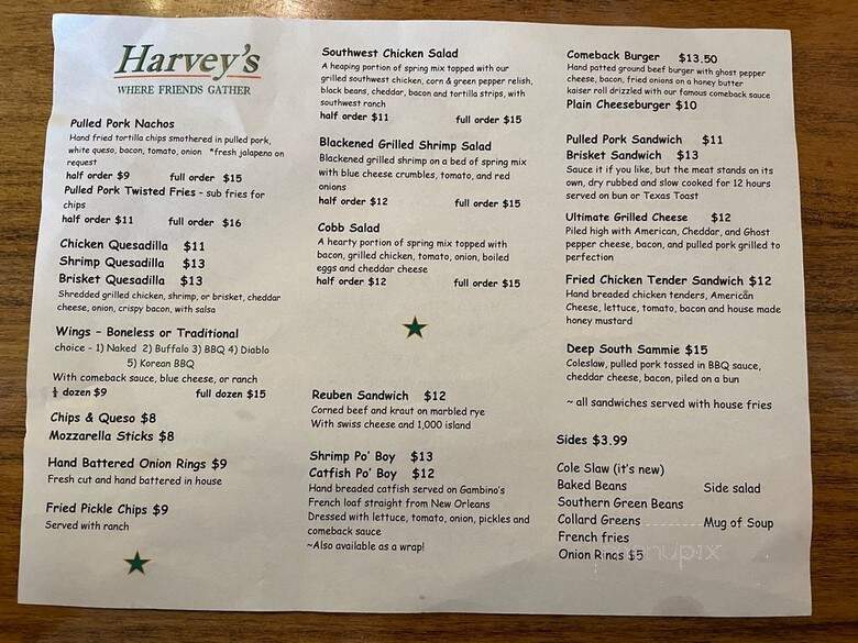 Harvey's - Danville, KY menu_pic