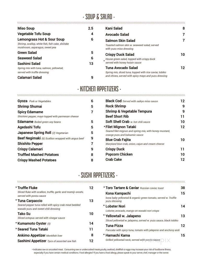 Hashi Sushi - New Canaan, CT menu_pic