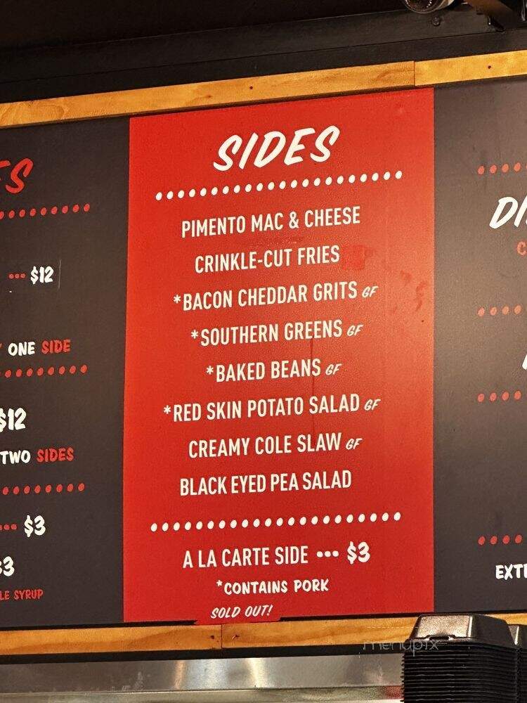 Hattie B's Chicken - Nashville, TN menu_pic