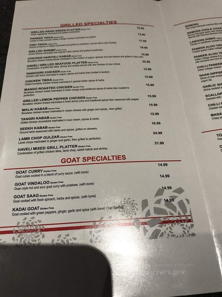 Haveli Indian Grill & Cuisine - West Chester Township, OH menu_pic