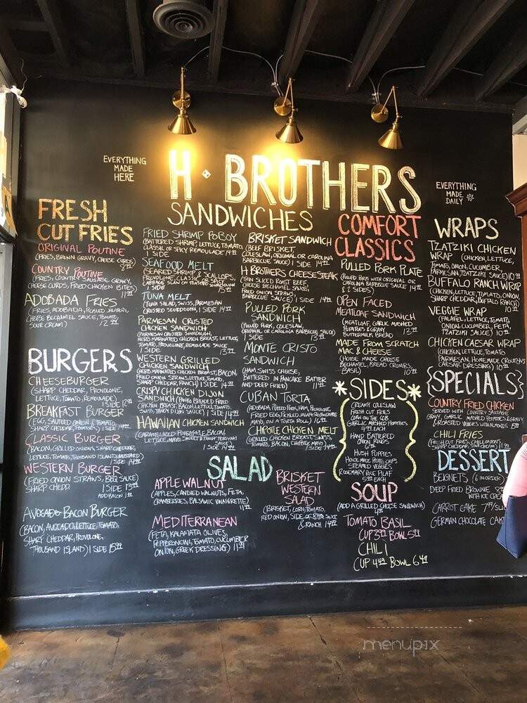H Brothers - Escondido, CA menu_pic