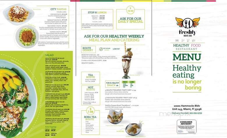 Healthy Route 66 - Miami, FL menu_pic