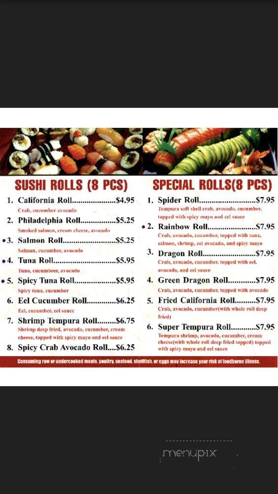 Hibachi Express - Clarksville, TN menu_pic