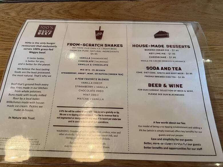 HiHo Cheeseburger - Santa Monica, CA menu_pic
