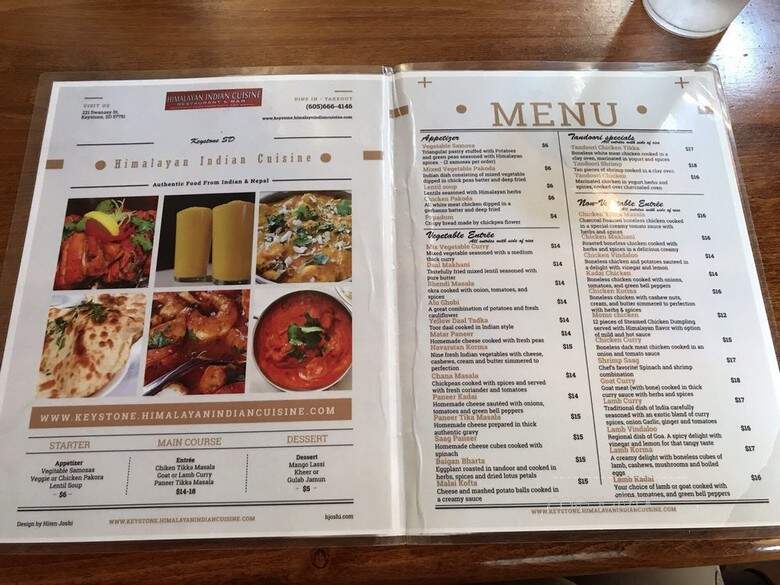 Himalayan Indian Cuisine - Keystone, SD menu_pic