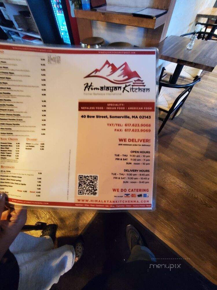 Himalayan Kitchen - Somerville, MA menu_pic