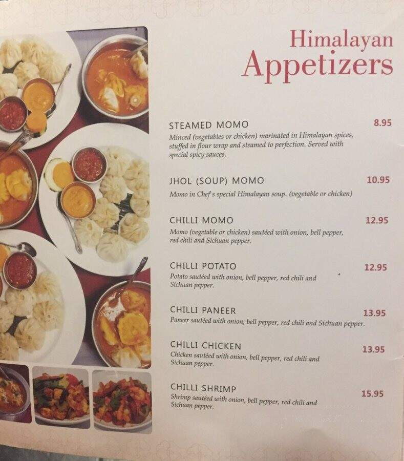 Himalayan Restaurant - Chicago, IL menu_pic