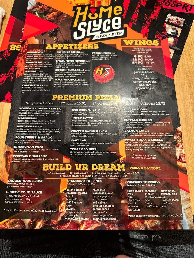 HomeSlyce - Washington, DC menu_pic