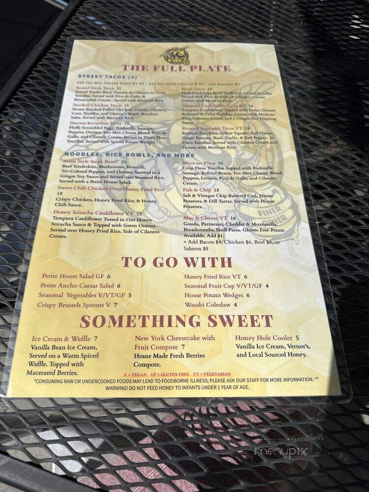 Honey Hole - Plymouth, MI menu_pic