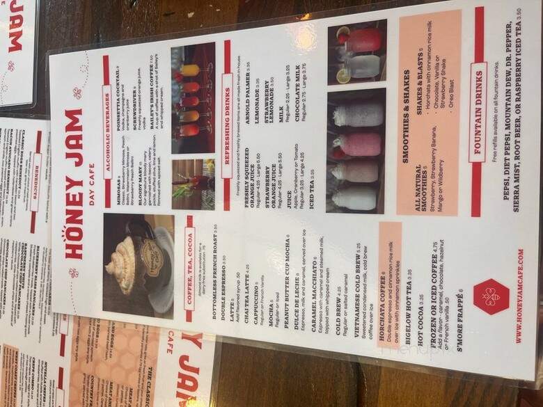 Honey-Jam Cafe - Arlington Heights, IL menu_pic