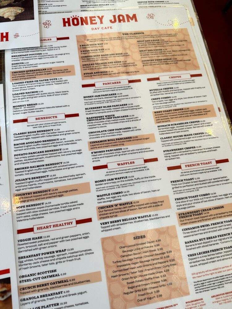Honey-Jam Cafe - Arlington Heights, IL menu_pic