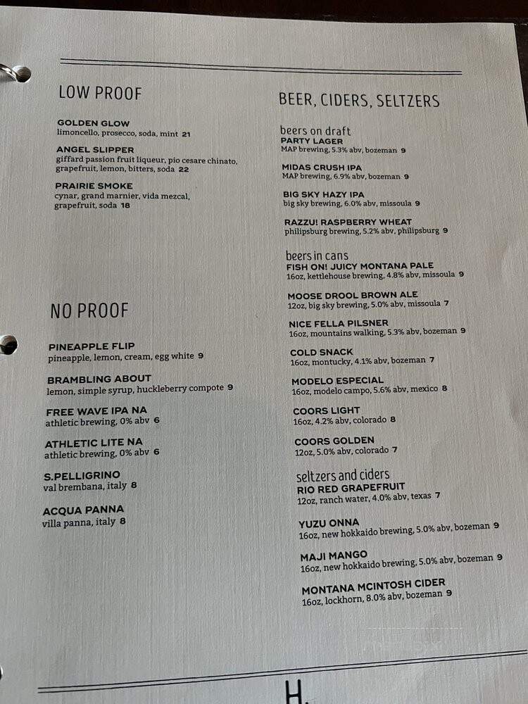 Horn & Cantle - Big Sky, MT menu_pic
