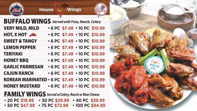 House Of Wings - Glen Cove, NY menu_pic