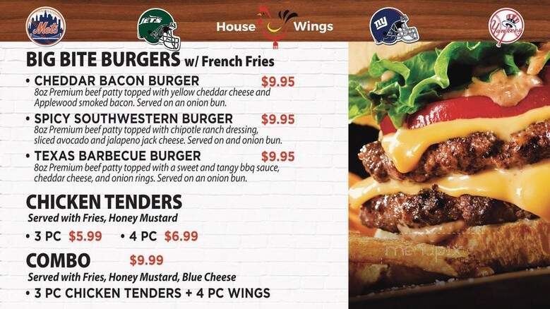 House Of Wings - Glen Cove, NY menu_pic