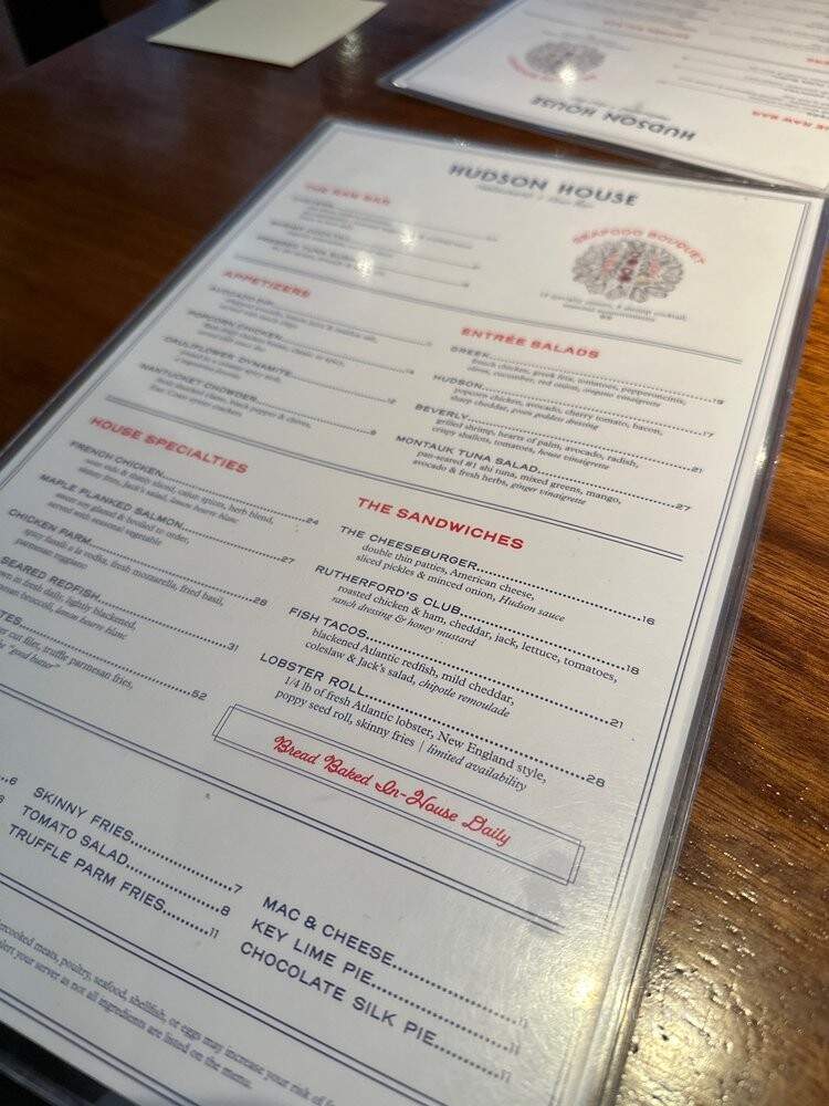 Hudson House - Dallas, TX menu_pic