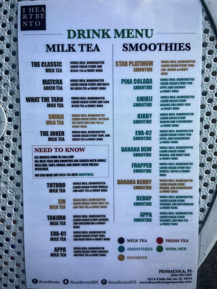 I Heart Bento - Pensacola, FL menu_pic
