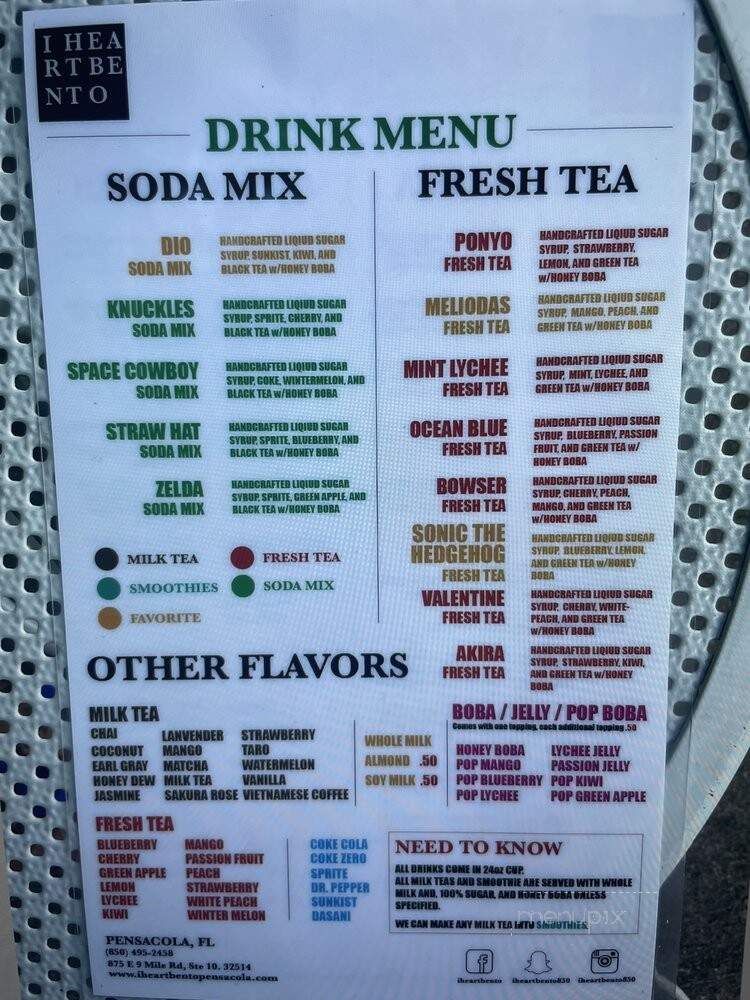 I Heart Bento - Pensacola, FL menu_pic