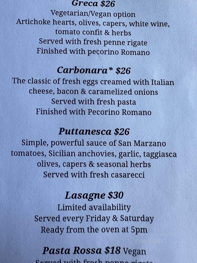 Il Terrazzo - Portland, OR menu_pic