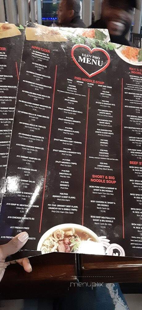 I Luv Pho Snellville - Snellville, GA menu_pic