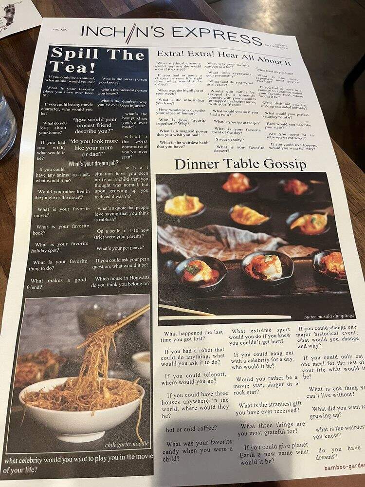 Inchin's Bamboo Garden - Nashville, TN menu_pic