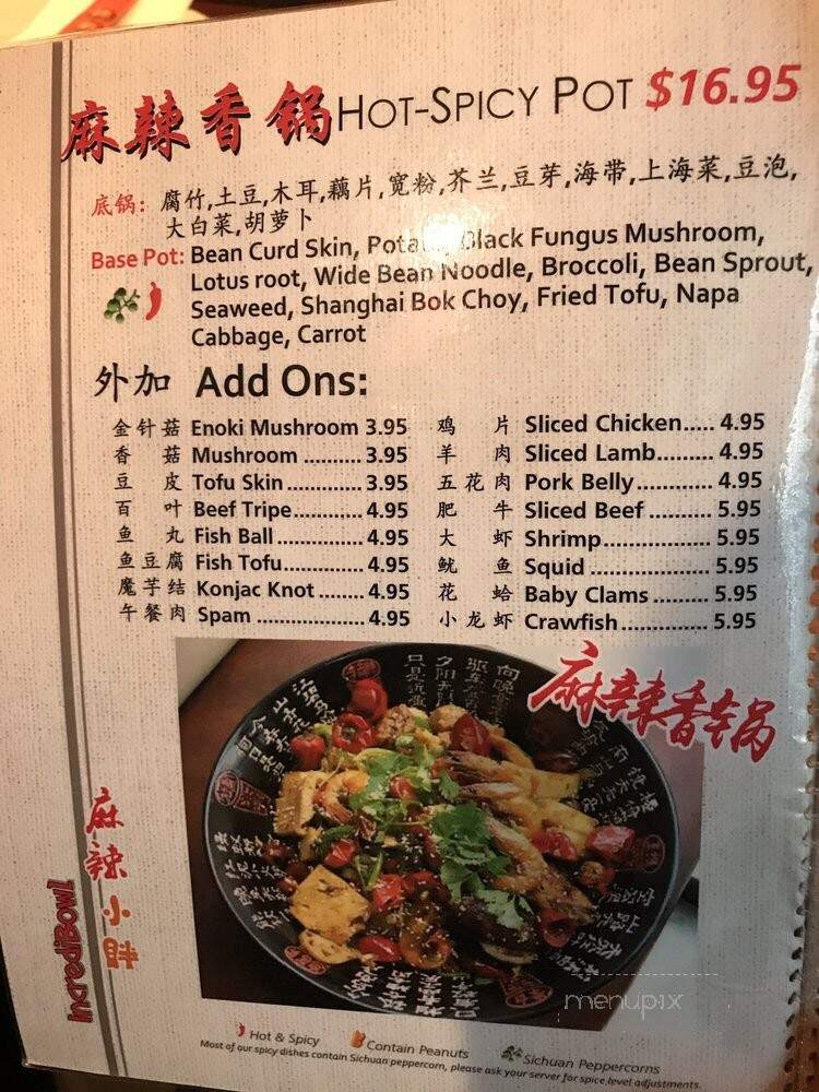 IncrediBowl - Chantilly, VA menu_pic