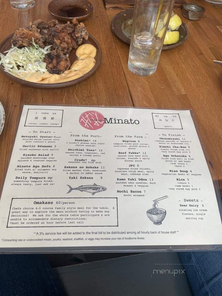Izakaya Minato - Portland, ME menu_pic