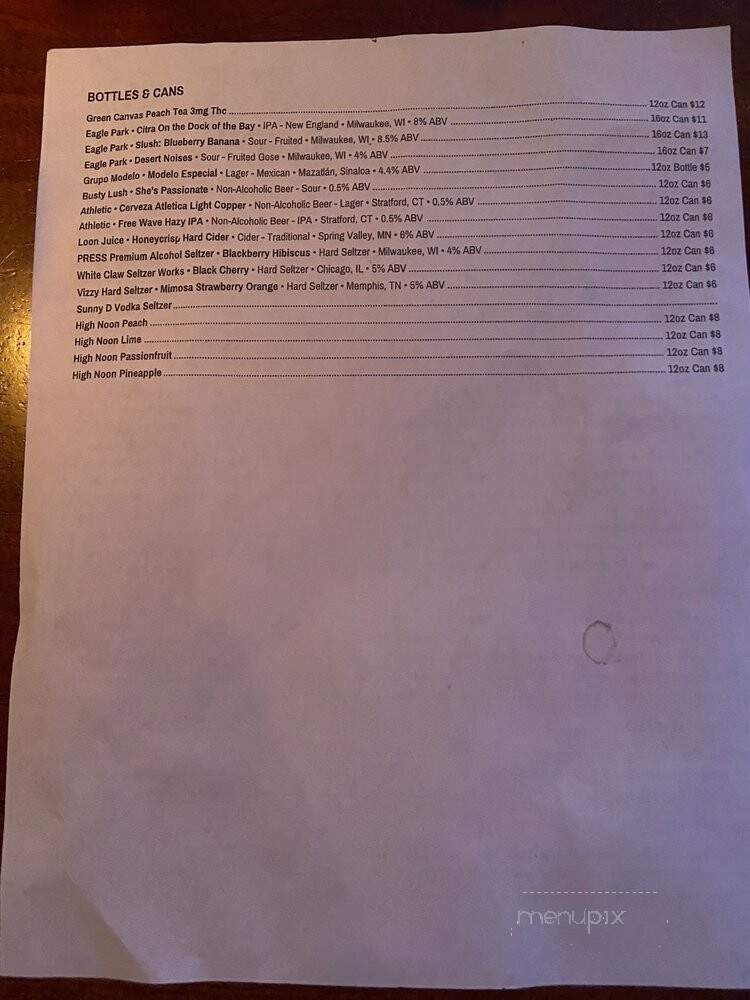 Izzy Hops - Milwaukee, WI menu_pic