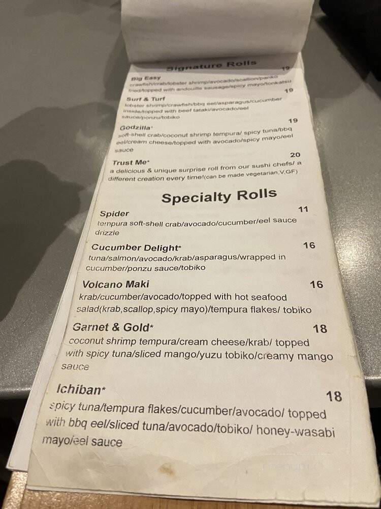 Izzy Pub & Sushi - Tallahassee, FL menu_pic