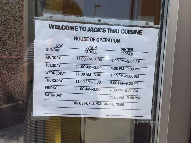 Jack's Thai Cuisine - Westbrook, ME menu_pic