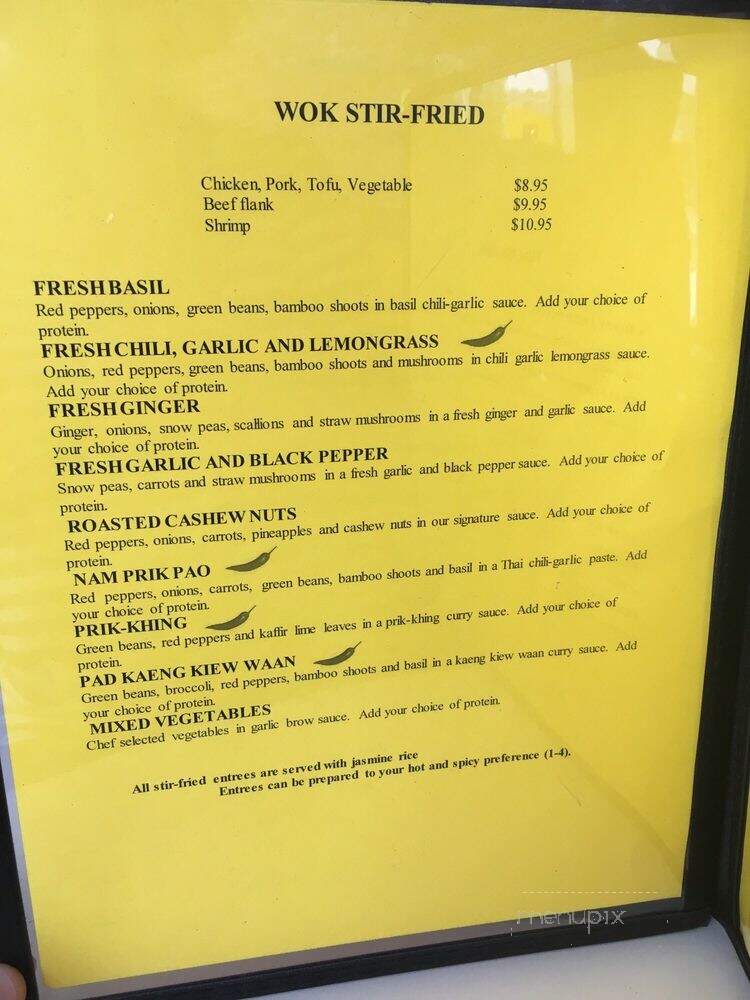 Jack's Thai Cuisine - Westbrook, ME menu_pic