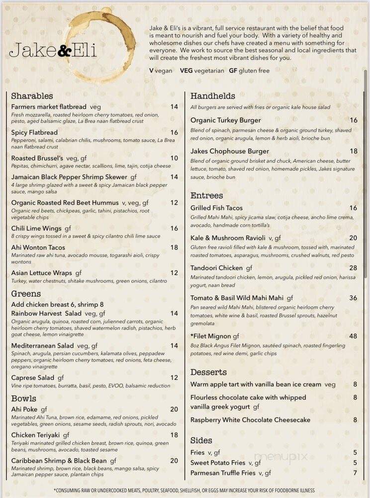 Jake & Eli - Las Vegas, NV menu_pic