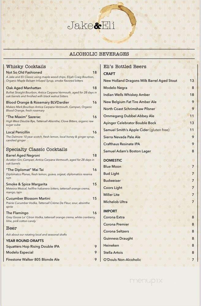 Jake & Eli - Las Vegas, NV menu_pic