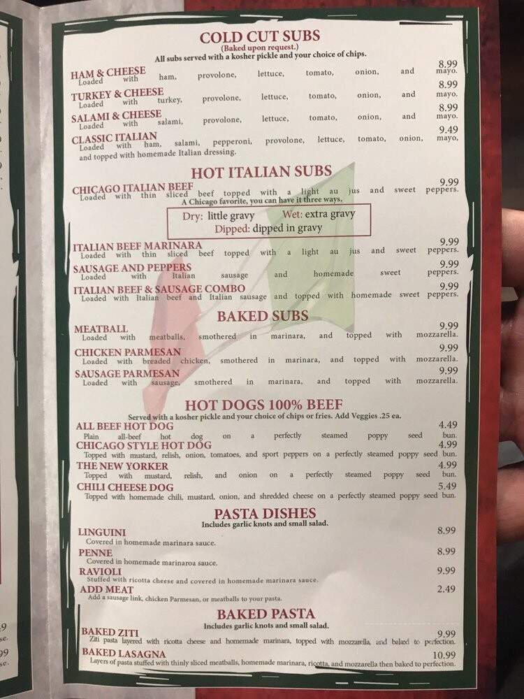 J. Del's Pizza - Pigeon Forge, TN menu_pic