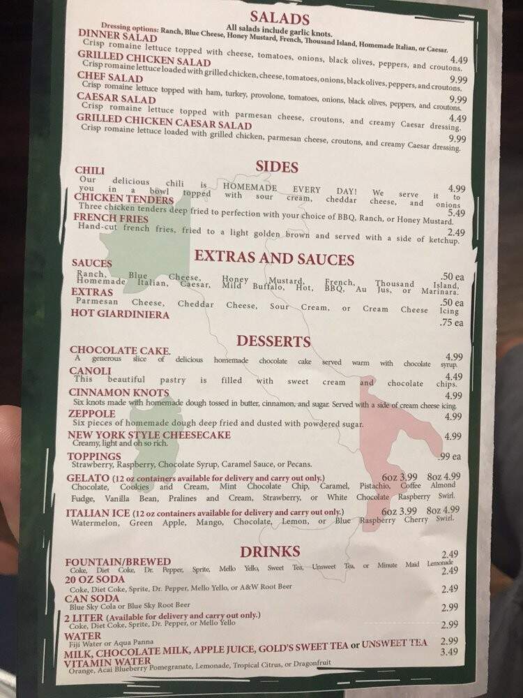 J. Del's Pizza - Pigeon Forge, TN menu_pic