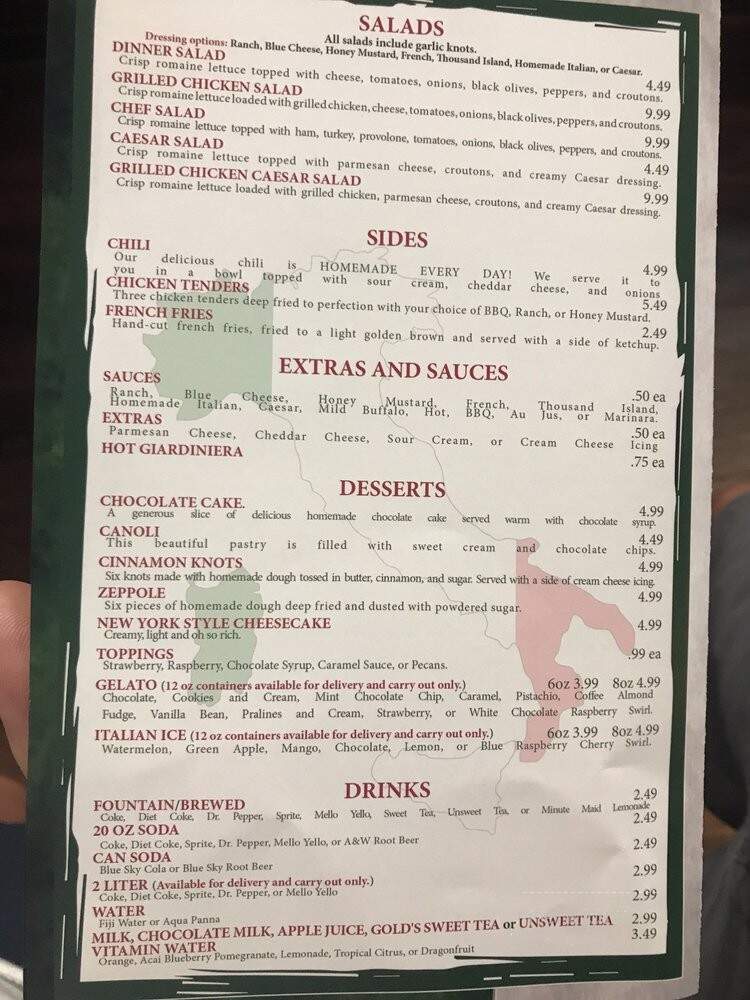 J. Del's Pizza - Pigeon Forge, TN menu_pic
