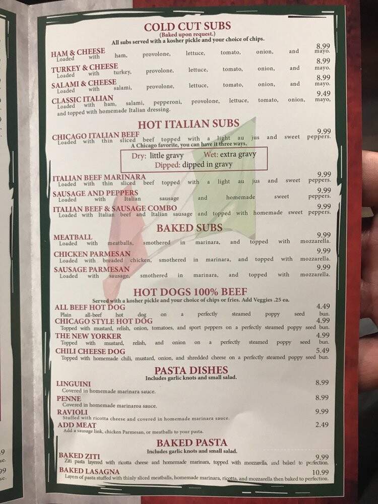 J. Del's Pizza - Pigeon Forge, TN menu_pic