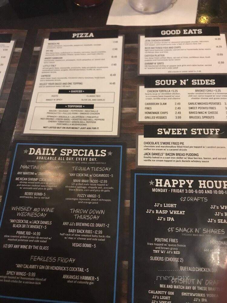 JJ's Beer Garden & Brewing - Fayetteville, AR menu_pic