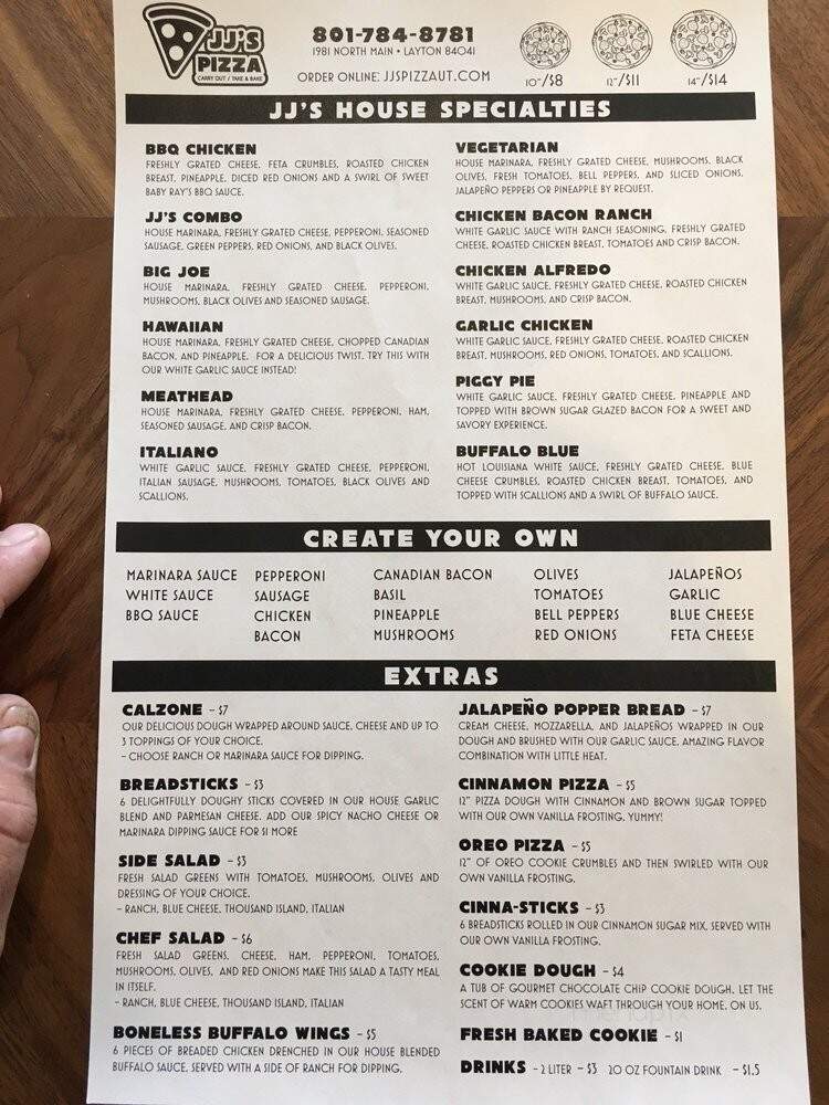 JJ's Pizza - Layton, UT menu_pic